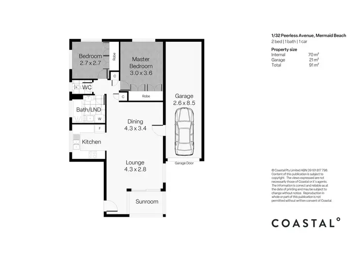 Floorplan of Homely unit listing, 1/32 Peerless Avenue, Mermaid Beach QLD 4218