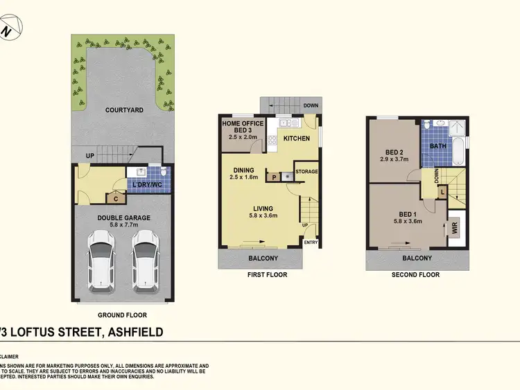 Floorplan of Homely townhouse listing, 7/3 Loftus Street, Ashfield NSW 2131