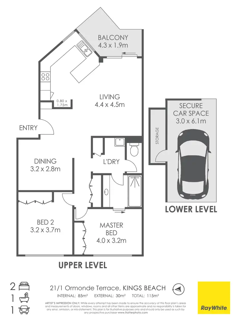 Floorplan of Homely unit listing, Unit 21/1 Ormonde Terrace, Kings Beach QLD 4551