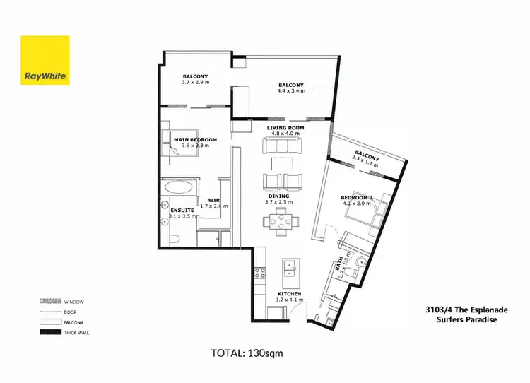 Floorplan of Homely apartment listing, 3103/4 The Esplanade, Surfers Paradise QLD 4217