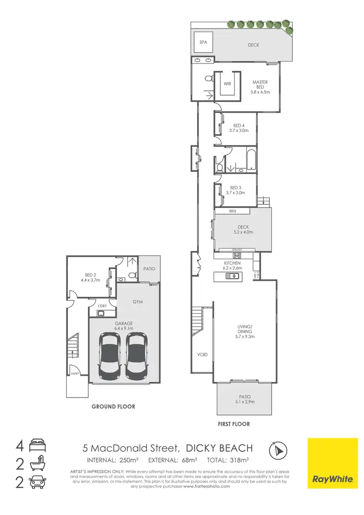 Floorplan of Homely house listing, 5 MacDonald Street, Dicky Beach QLD 4551