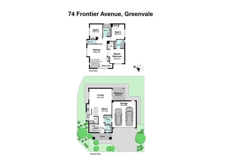 Floorplan of Homely house listing, 74 Frontier Avenue, Greenvale VIC 3059