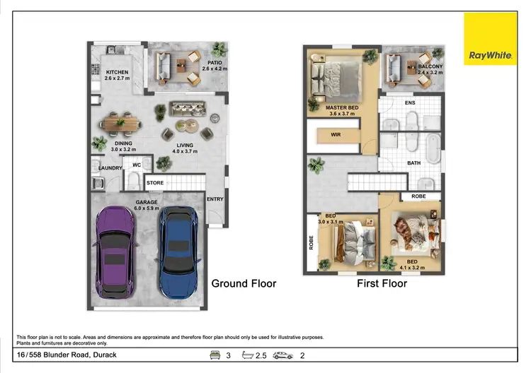 Floorplan of Homely townhouse listing, 16/558 Blunder Road, Durack QLD 4077