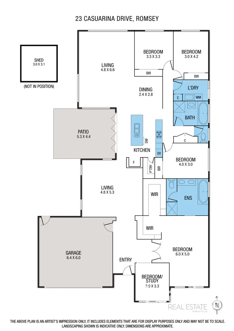 Floorplan of Homely house listing, 23 Casuarina Drive, Romsey VIC 3434