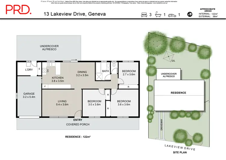 Floorplan of Homely house listing, 13 Lakeview Drive, Geneva NSW 2474