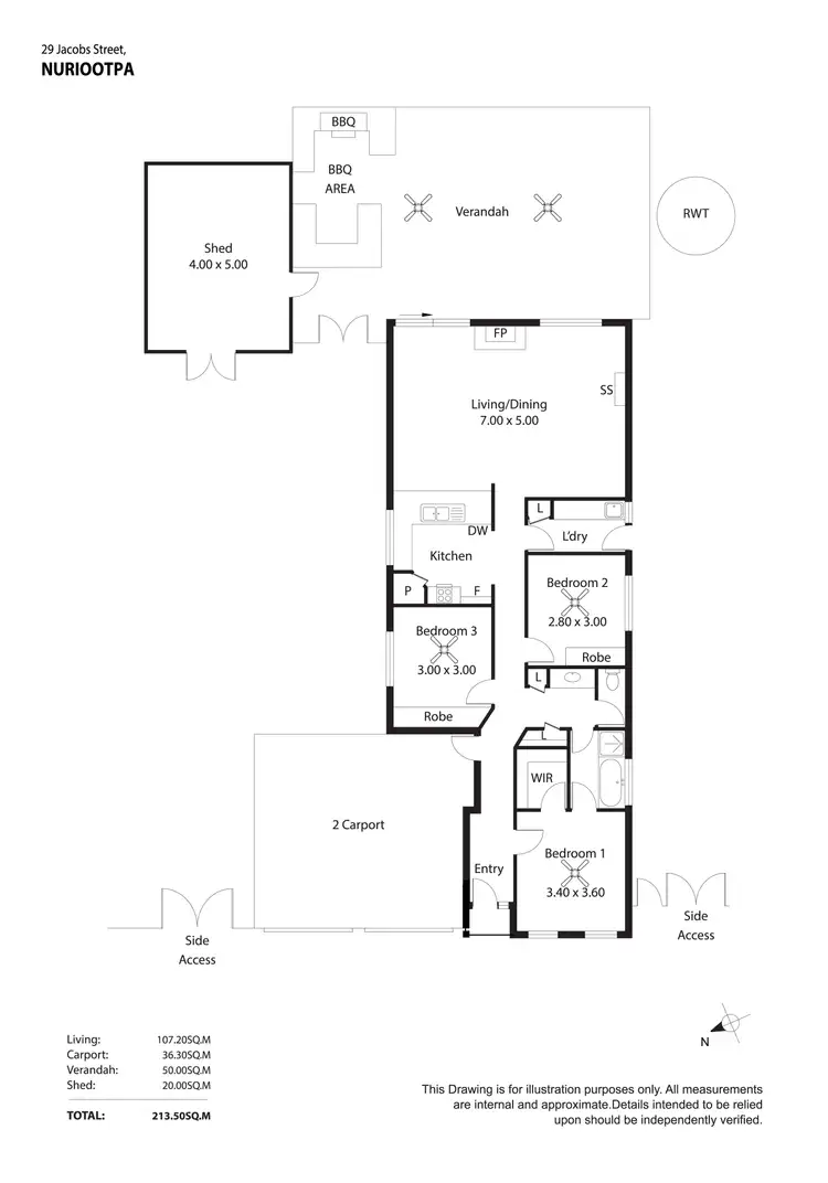 Floorplan of Homely house listing, 29 Jacobs Street, Nuriootpa SA 5355