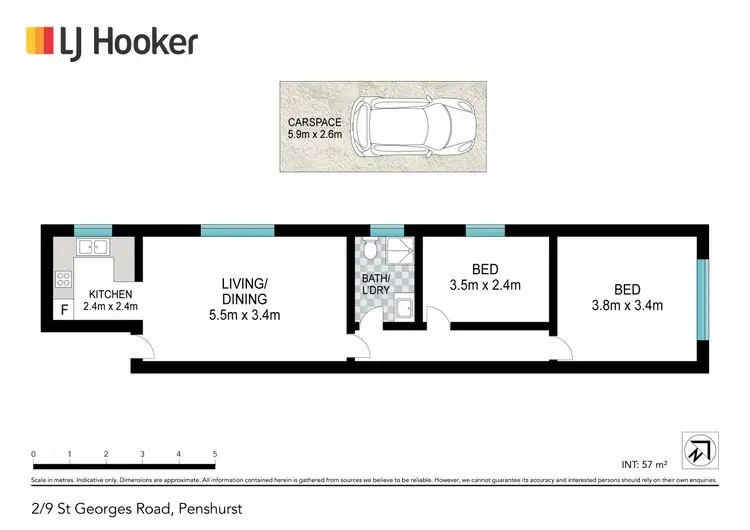 Floorplan of Homely unit listing, 2/9 St Georges Road, Penshurst NSW 2222