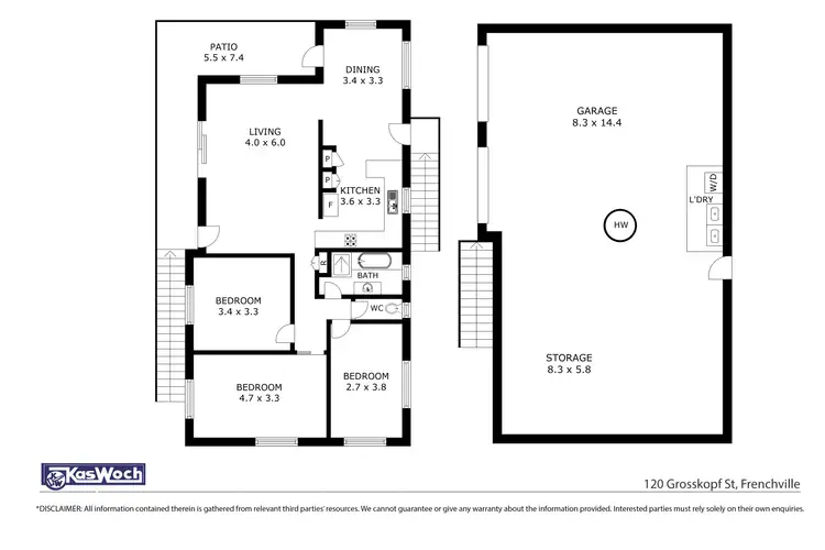 Floorplan of Homely house listing, 120 GROSSKOPF STREET, Frenchville QLD 4701