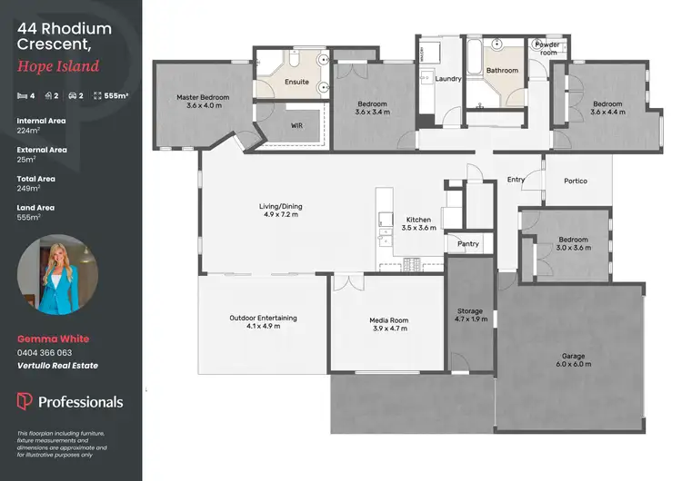 Floorplan of Homely house listing, 44 Rhodium Crescent, Hope Island QLD 4212