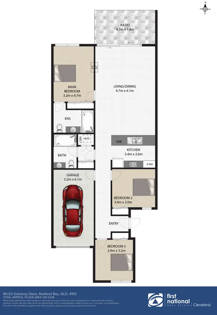 Floorplan of Homely villa listing, 80/20 Salisbury Street, Redland Bay QLD 4165