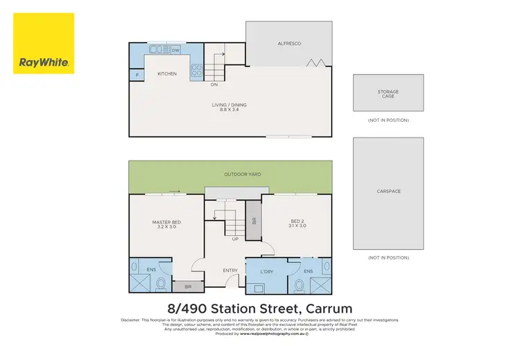 Floorplan of Homely townhouse listing, 8/490 Station Street, Carrum VIC 3197