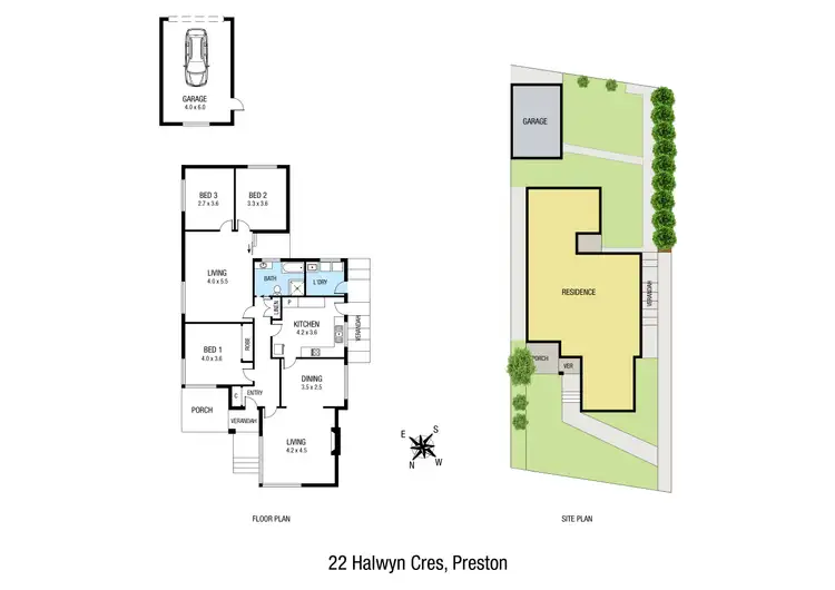 Floorplan of Homely house listing, 22 Halwyn Crescent, Preston VIC 3072