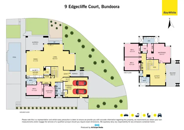 Floorplan of Homely house listing, 9 Edgecliffe Court, Bundoora VIC 3083