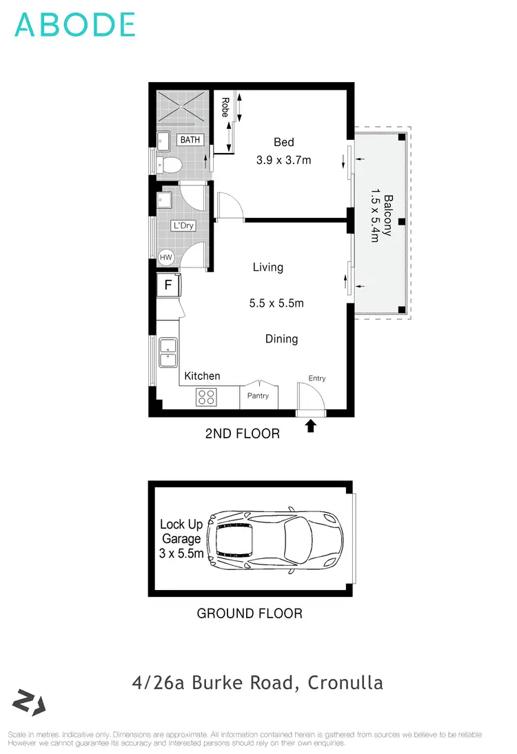 Floorplan of Homely apartment listing, 4/26 Burke Road, Cronulla NSW 2230