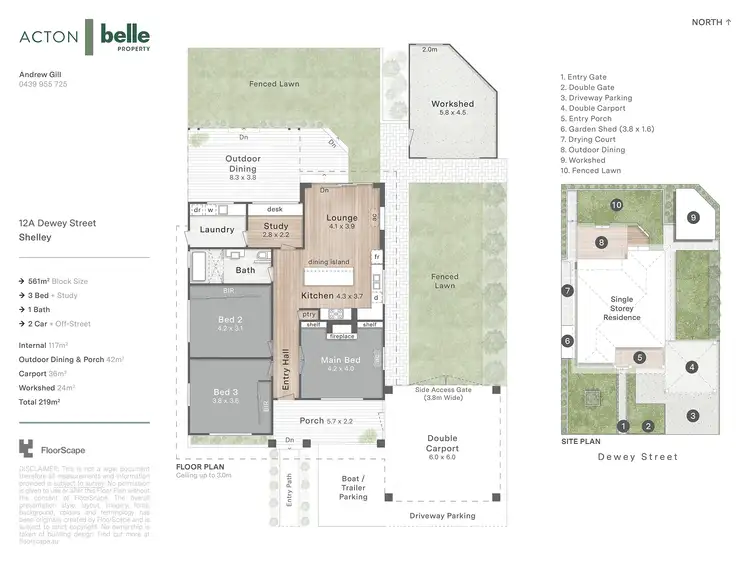 Floorplan of Homely house listing, 12A Dewey Street, Shelley WA 6148