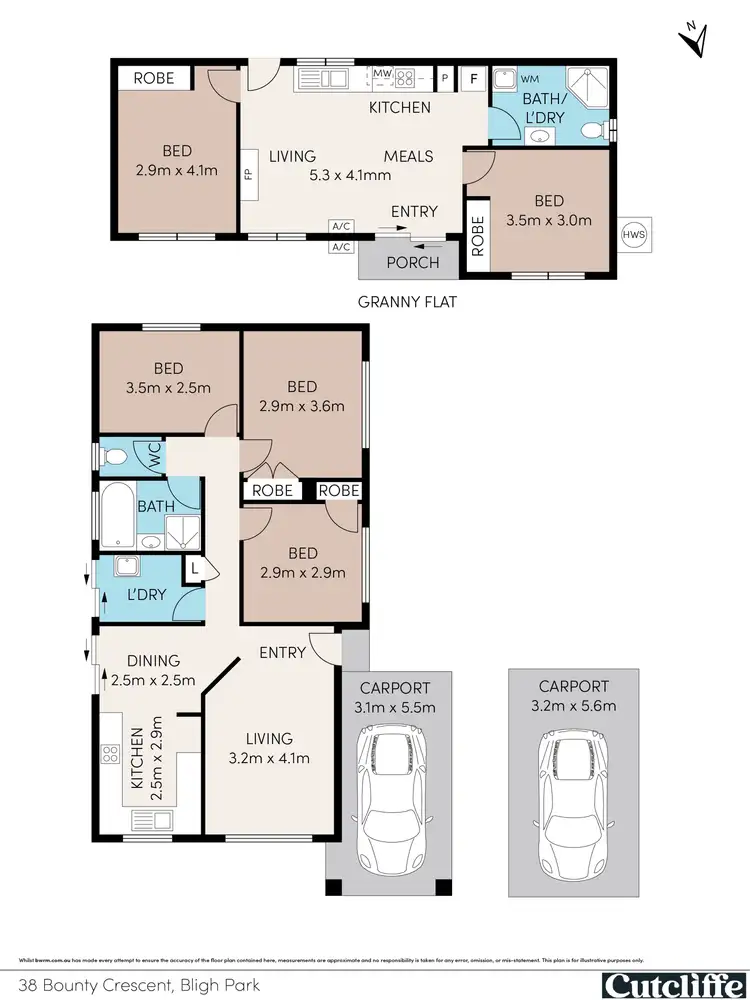 Floorplan of Homely house listing, 38 & 38A Bounty Crescent, Bligh Park NSW 2756