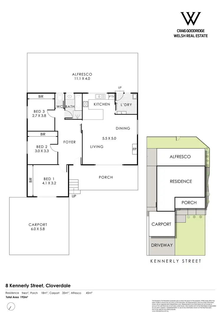Floorplan of Homely house listing, 8 Kennerly Street, Cloverdale WA 6105