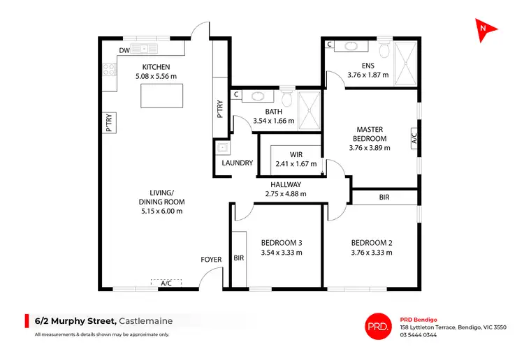 Floorplan of Homely townhouse listing, 6/2 Murphy Street, Castlemaine VIC 3450