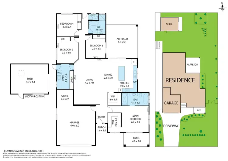 Floorplan of Homely house listing, 4 Eastlake Avenue, Idalia QLD 4811