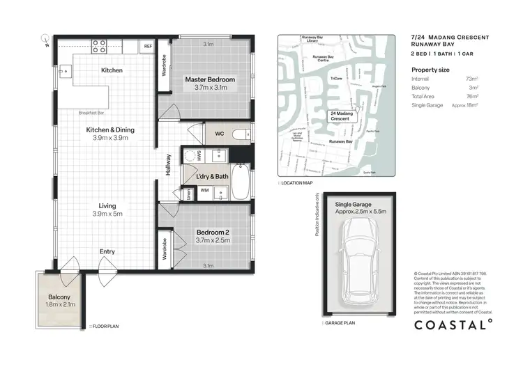 Floorplan of Homely unit listing, 7/24 Madang Crescent, Runaway Bay QLD 4216