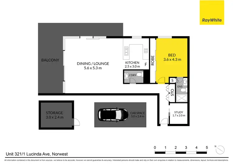 Floorplan of Homely apartment listing, 321/1 Lucinda Avenue, Norwest NSW 2153