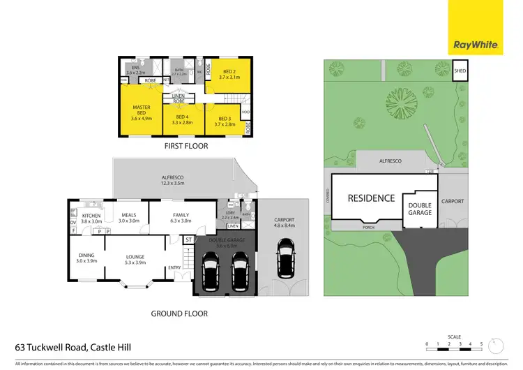 Floorplan of Homely house listing, 63 Tuckwell Road, Castle Hill NSW 2154