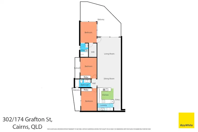 Floorplan of Homely unit listing, 302/174 Grafton Street, Cairns City QLD 4870