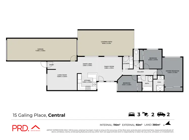 Floorplan of Homely house listing, 15 Galing Place, Wagga Wagga NSW 2650