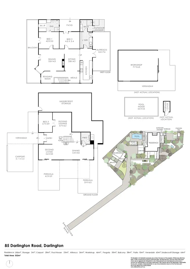 Floorplan of Homely house listing, 85 Darlington Road, Darlington WA 6070