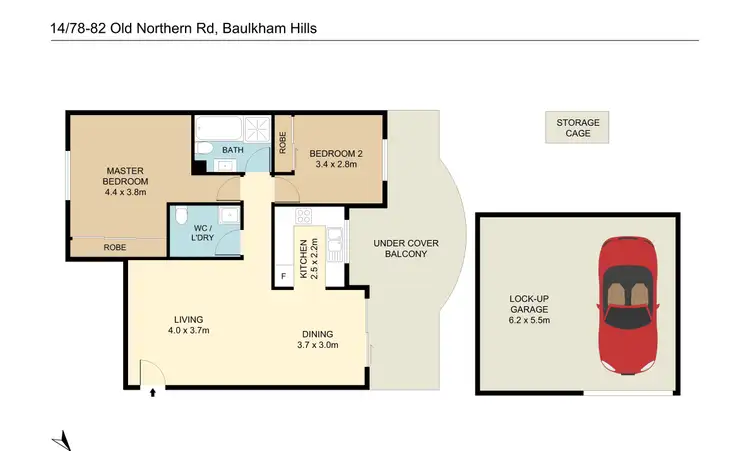 Floorplan of Homely apartment listing, 14/78-82 Old Northern Road, Baulkham Hills NSW 2153