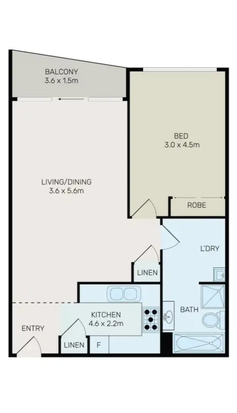 Floorplan of Homely apartment listing, 590/83-93 Dalmeny Avenue, Rosebery NSW 2018