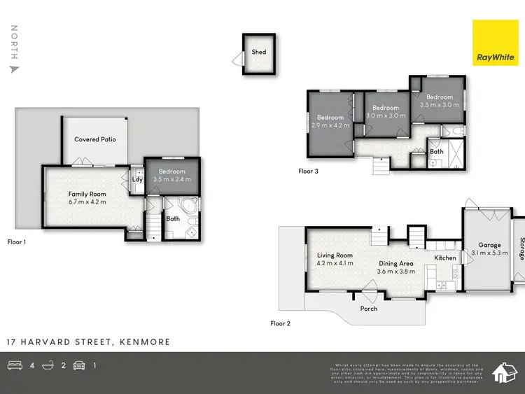 Floorplan of Homely house listing, 17 Harvard Street, Kenmore QLD 4069