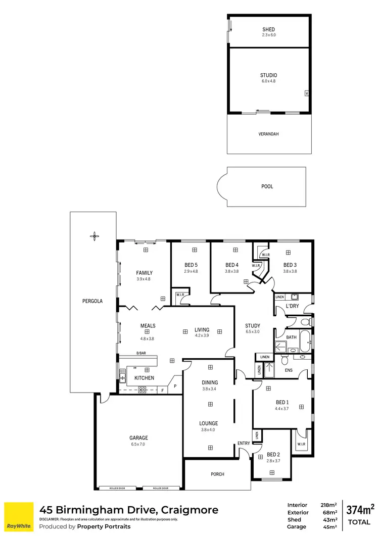 Floorplan of Homely house listing, 45 Birmingham Drive, Craigmore SA 5114