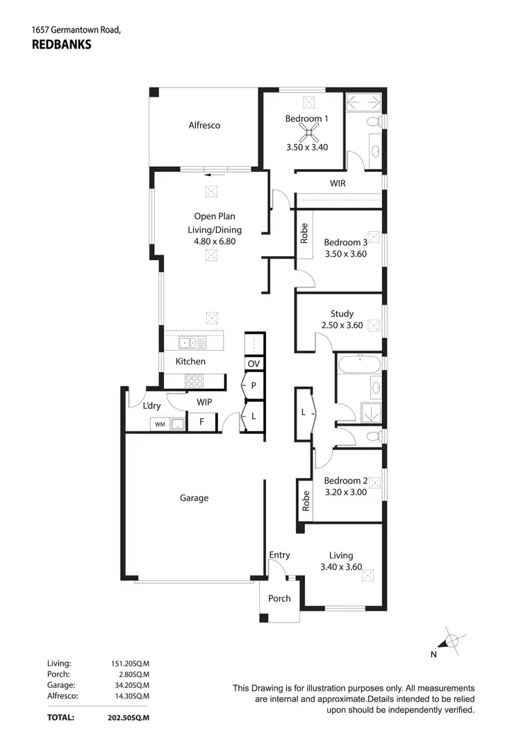 Floorplan of Homely house listing, 1657 Germantown Road, Redbanks SA 5502