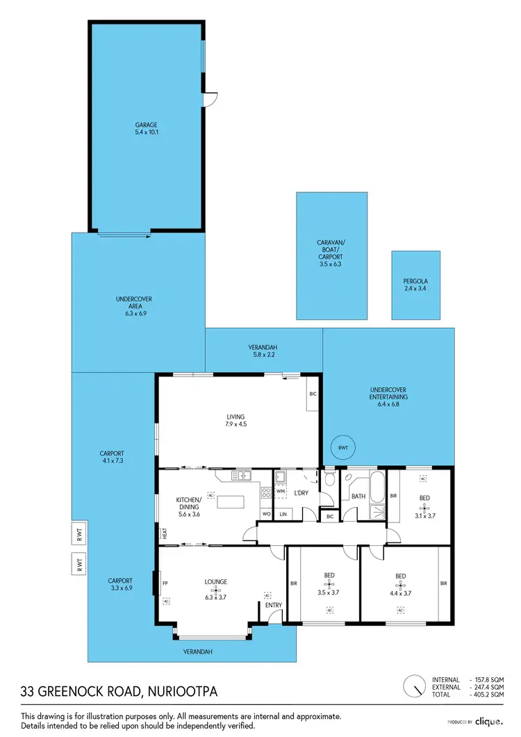 Floorplan of Homely house listing, 33 Greenock Road, Nuriootpa SA 5355