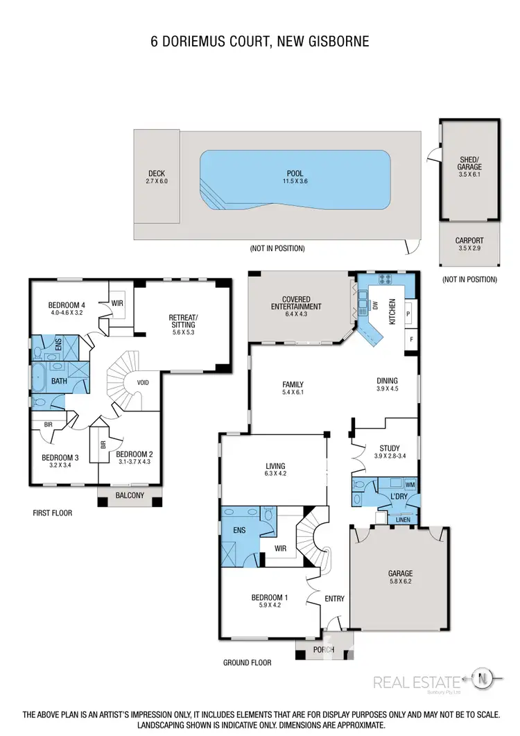 Floorplan of Homely house listing, 6 Doriemus Court, New Gisborne VIC 3438