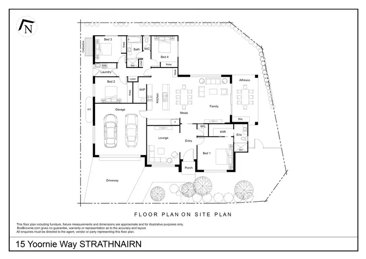 Floorplan of Homely house listing, 15 Yoornie Way, Strathnairn ACT 2615