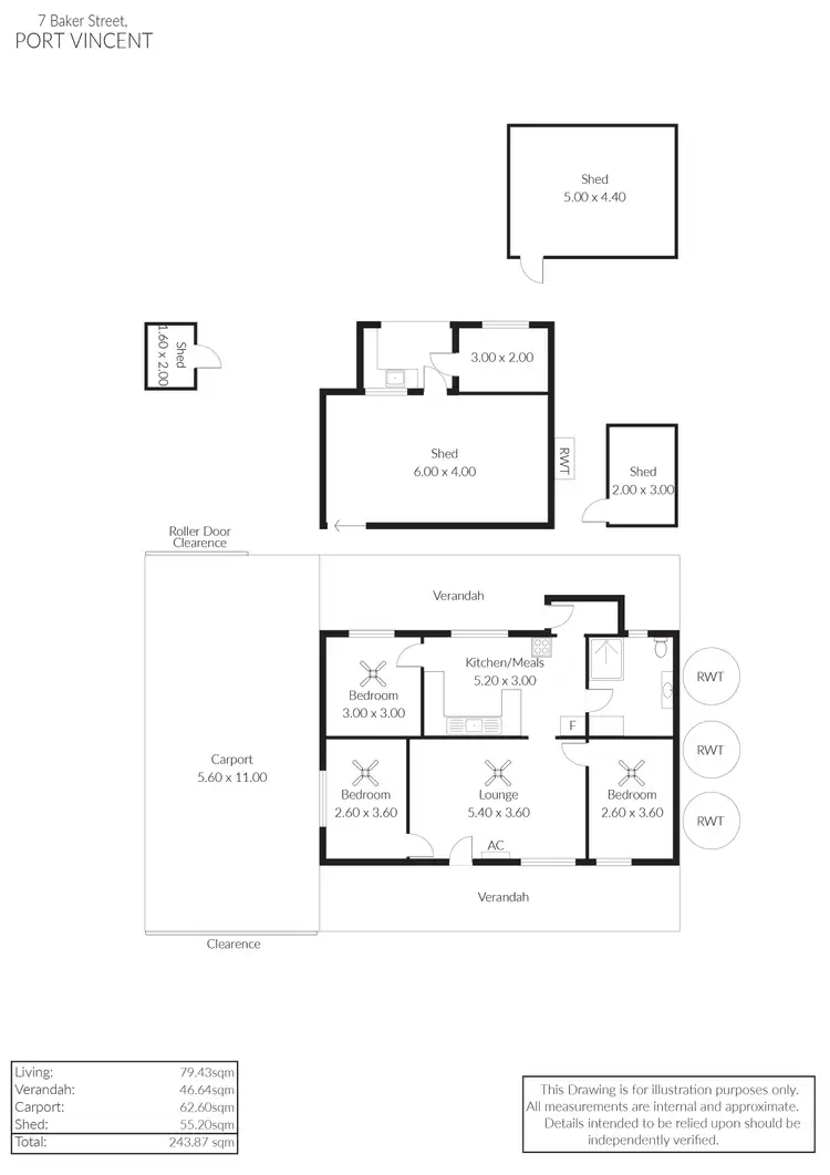 Floorplan of Homely house listing, 7 Baker Avenue, Port Vincent SA 5581