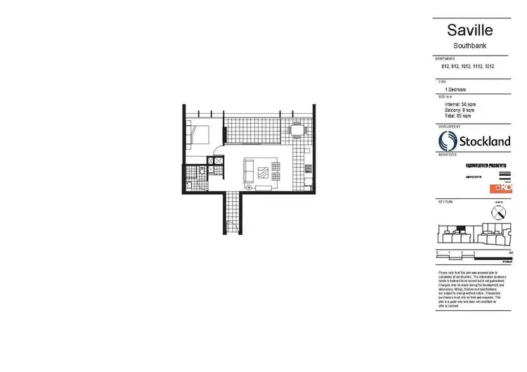 Floorplan of Homely apartment listing, 812/161 Grey Street, South Brisbane QLD 4101