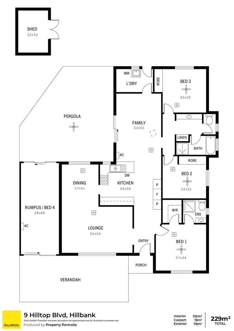 Floorplan of Homely house listing, 9 Hilltop Boulevard, Hillbank SA 5112