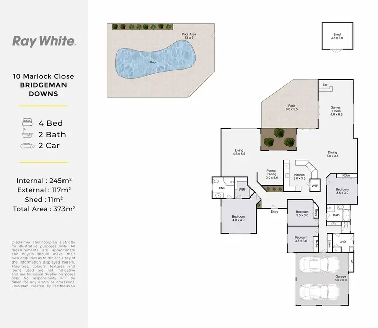 Floorplan of Homely house listing, 10 Marlock Close, Bridgeman Downs QLD 4035