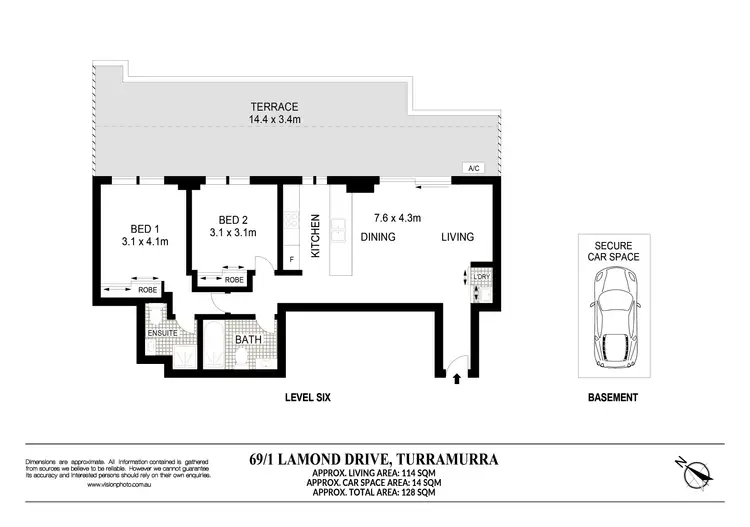 Floorplan of Homely apartment listing, 69/1 Lamond Drive, Turramurra NSW 2074