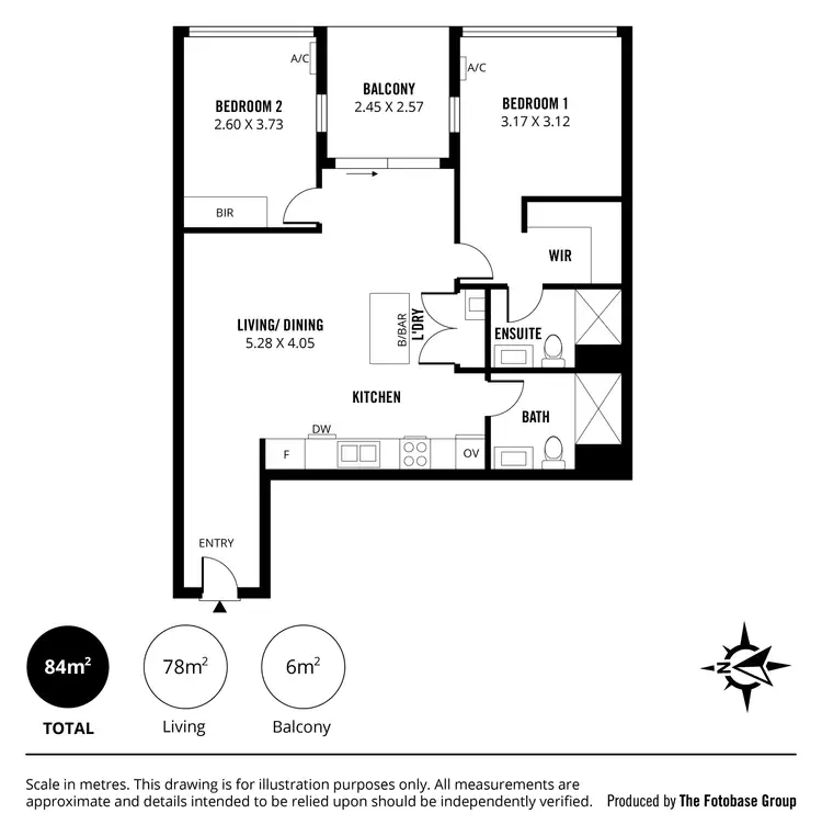 Floorplan of Homely apartment listing, 1711/6 Penaluna Place, Adelaide SA 5000