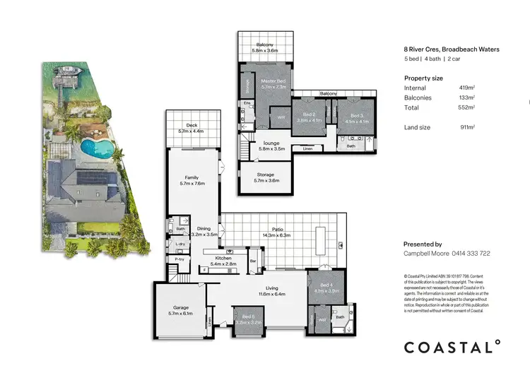 Floorplan of Homely house listing, 8 River Crescent, Broadbeach Waters QLD 4218