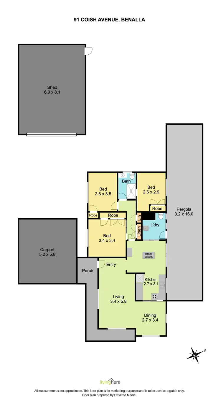 Floorplan of Homely house listing, 91 Coish Avenue, Benalla VIC 3672