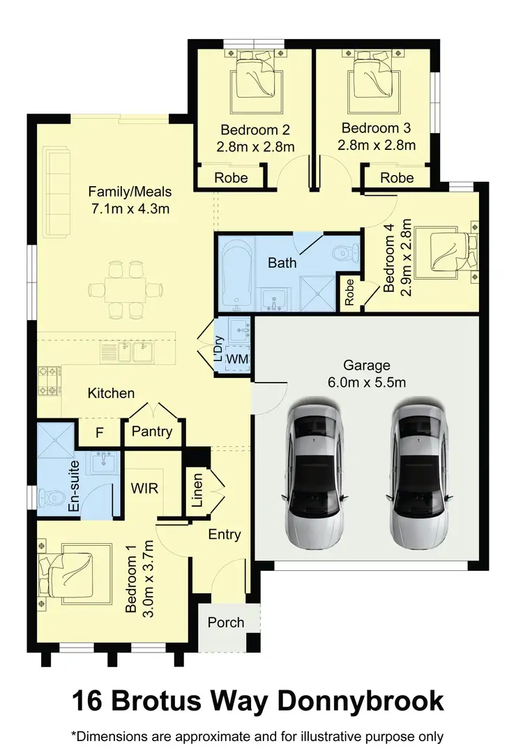Floorplan of Homely house listing, 16 Brotus Way, Donnybrook VIC 3064