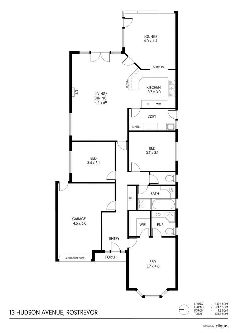 Floorplan of Homely house listing, 13 Hudson Avenue, Rostrevor SA 5073