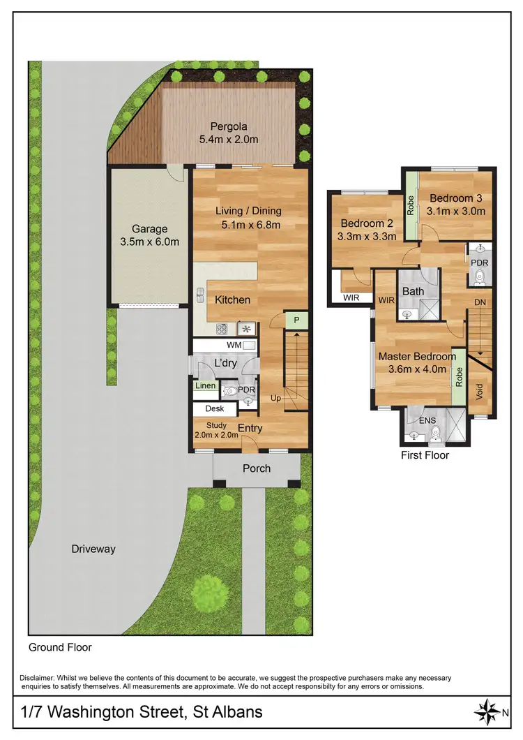 Floorplan of Homely townhouse listing, 1/7 Washington Street, St Albans VIC 3021