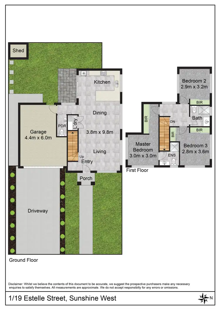 Floorplan of Homely townhouse listing, 19 Estelle Street, Sunshine West VIC 3020