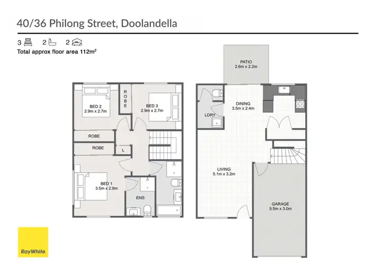 Floorplan of Homely townhouse listing, 40/36 Philong Street, Doolandella QLD 4077